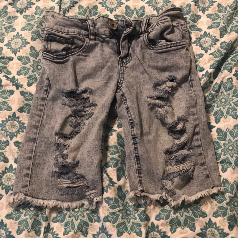 ripped jean shorts